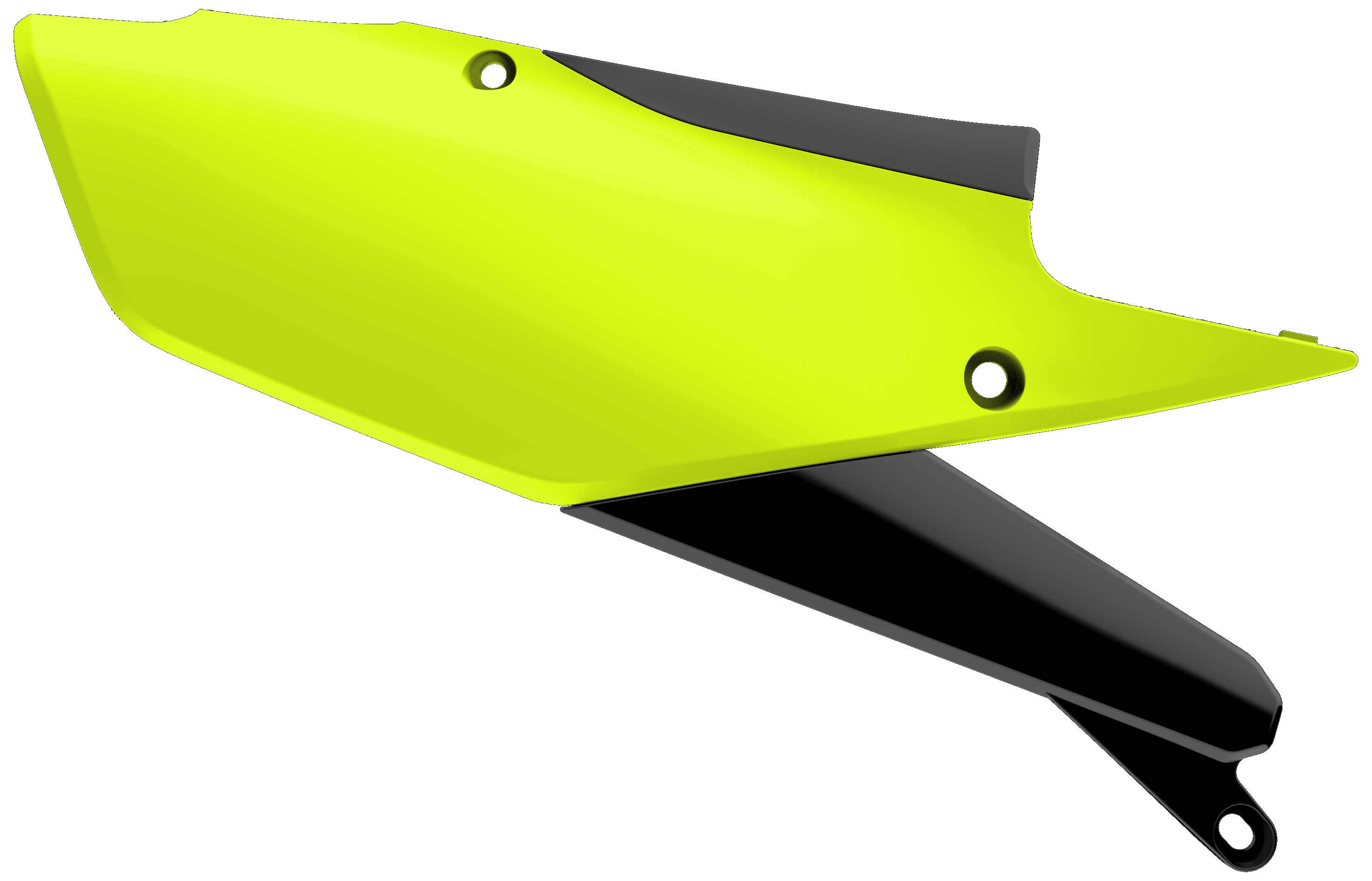 Polisport Side Panels Flo Yellow-Black For Yamaha YZ 450F 2018